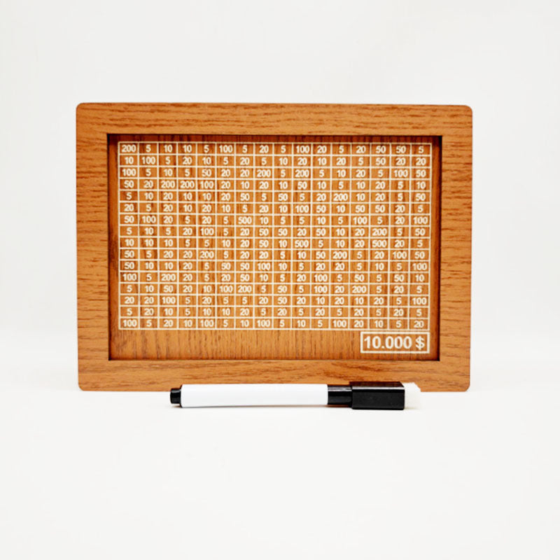 Wooden Money Box with Counter