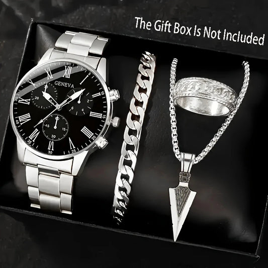 Men's watch cross necklace