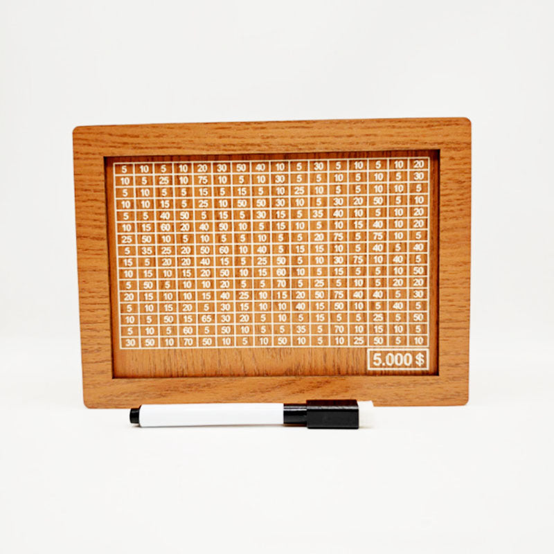 Wooden Money Box with Counter