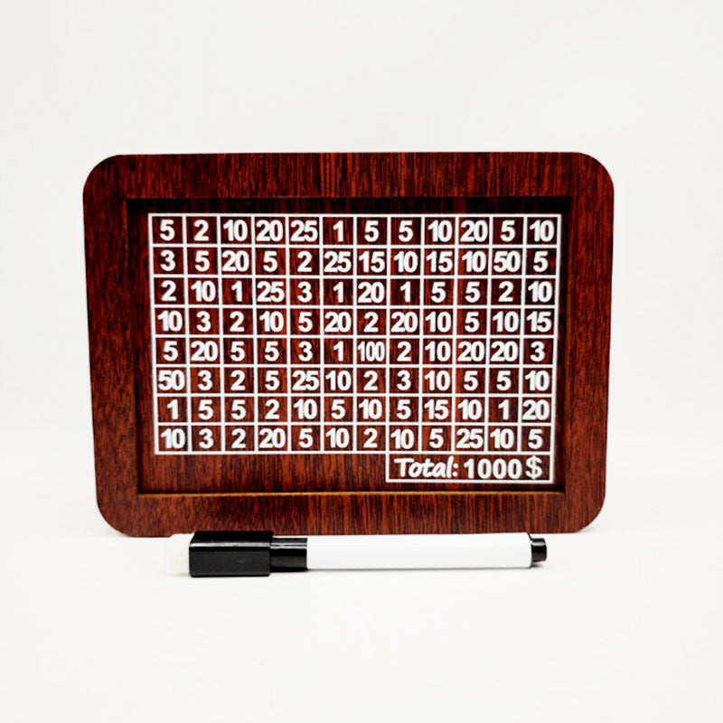 Wooden Money Box with Counter