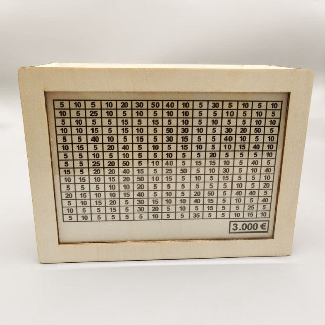 Wooden Money Box with Counter