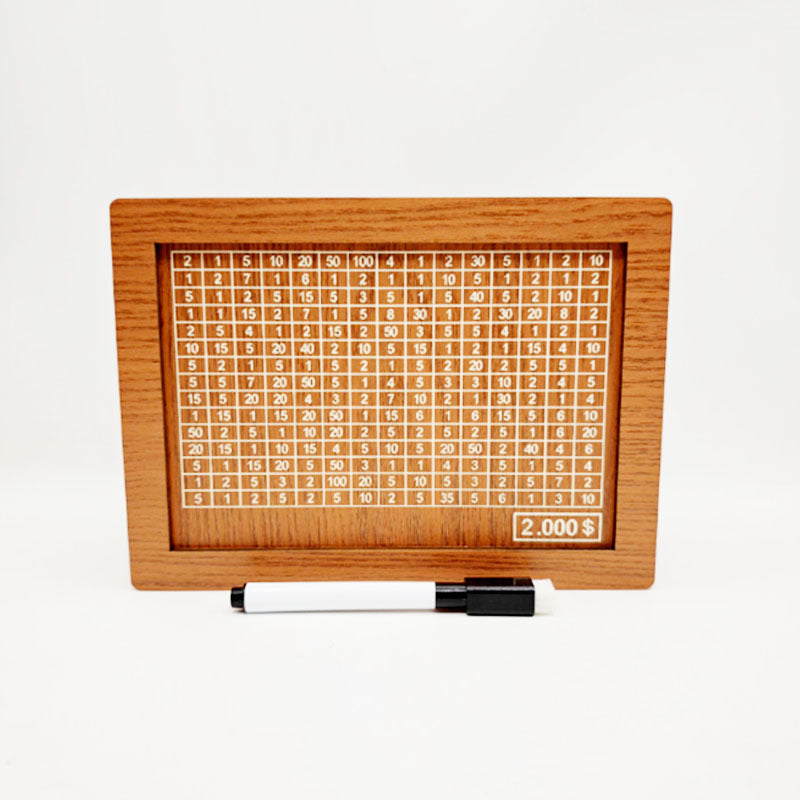 Wooden Money Box with Counter