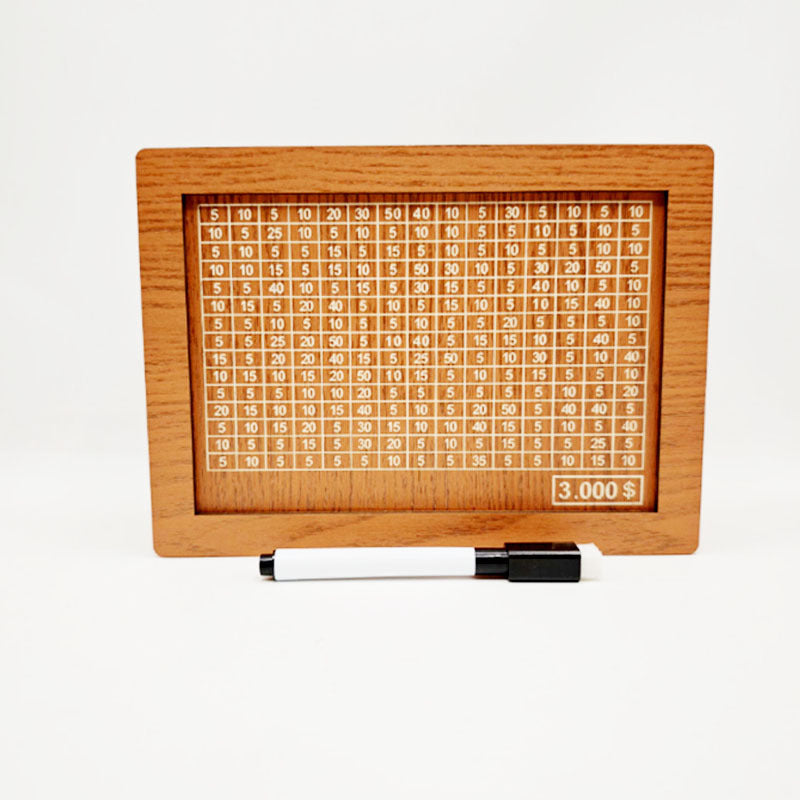 Wooden Money Box with Counter