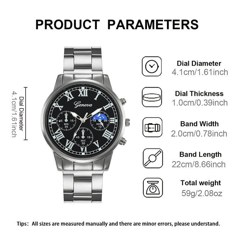Men's watch cross necklace