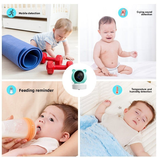 Graffiti WiFi Wireless Remote Video Baby Monitor with Screen Mobile Tracking Cry Alarm Baby Monitor