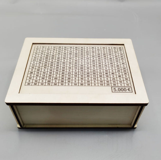 Wooden Money Box with Counter