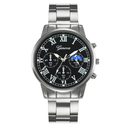 Men's watch cross necklace