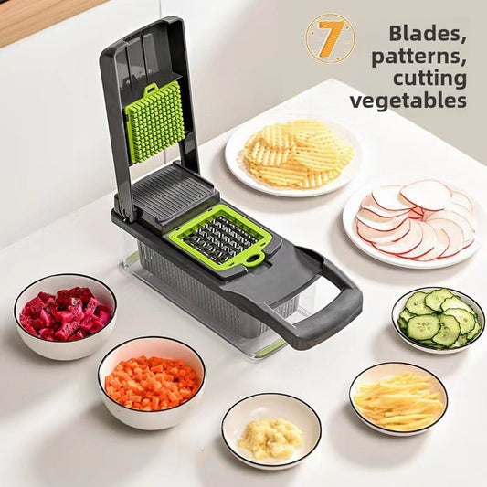 Multi-functional vegetable cutter, dice cutter, grater and slicer, essential for household use