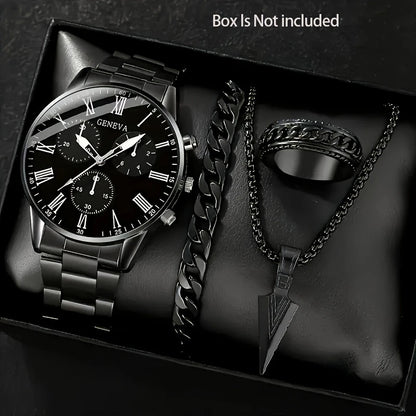 Men's watch cross necklace
