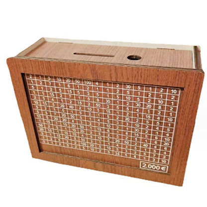Wooden Money Box with Counter