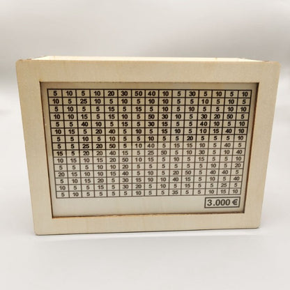Wooden Money Box with Counter