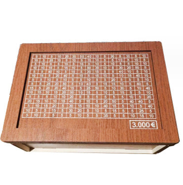 Wooden Money Box with Counter